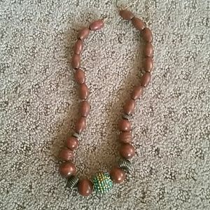 Wooden  Pave Necklace New*handmade by me!